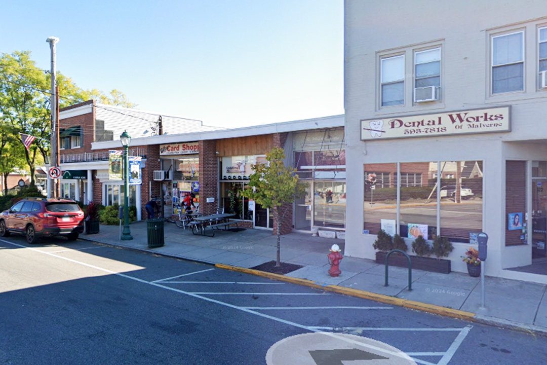 The image shows two different scenes on the left, there s an exterior view of a building with a sign that reads Dental Work, and on the right, there s another building with a sign that says Dental Work as well, indicating both are dental work establishments.